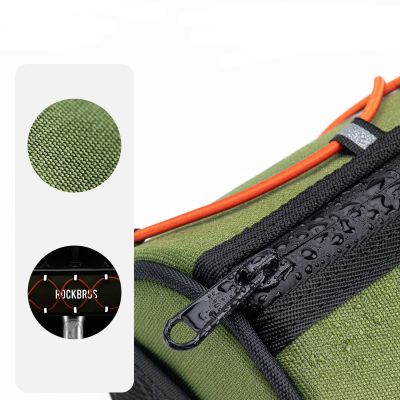 9. Torba na kierownicę 1,5L Rockbros TL002 ROAD TO SKY wodoodporna – zielona
