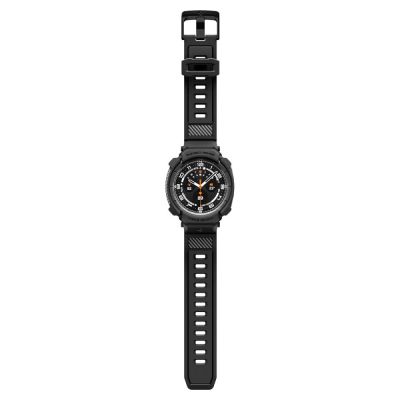 5. Pasek z obudową Spigen Rugged Armor Pro na Samsung Galaxy Watch Ultra 2 2026 47 mm - czarny matowy