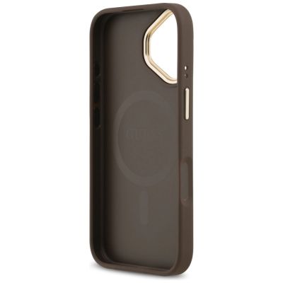 7. Etui Guess 4G PU Classic Logo MagSafe na iPhone 17 - brązowe