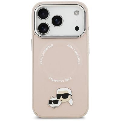 3. Etui Karl Lagerfeld Karl & Choupette Pins MagSafe do iPhone 17 Pro Max - różowe
