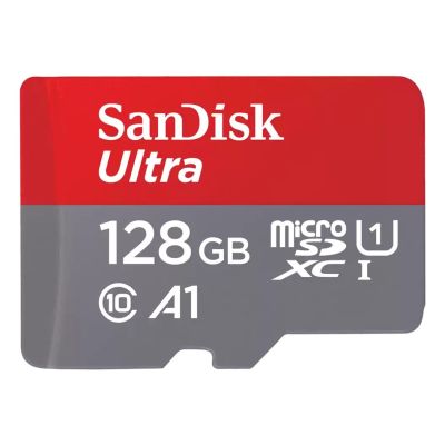 3. SanDisk Ultra microSD 128GB + SD-adapt.