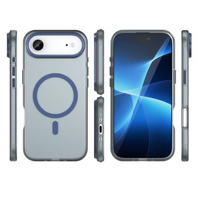 3. Etui Magnetic Abrasive na iPhone 17 Air kompatybilne z MagSafe - matowe niebieskie