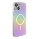 4. Etui Guess IML Iridescent MagSafe do iPhone 15 Plus - różowe