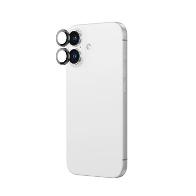 3. Szkło hartowane AMAZINGTHING AR Aluminium 2 Lens Glass z ramką na soczewki aparatu do iPhone 16 / 16 Plus - czarne