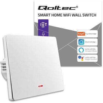 7. QOLTEC WŁĄCZNIK/WYŁĄCZNIK ŚWIATŁA | 1-KANAŁOWY | WI-FI | TIMER | TUYA | BIAŁY