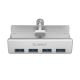 2. Hub Orico MH4PU montowany na zacisk 4x USB-A 3.0 - srebrny