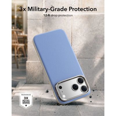 6. Etui ESR Atelier Kickstand MagSafe na iPhone 18 Pro / 17 Pro - jasnoniebieskie
