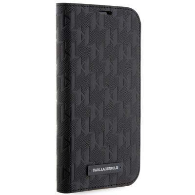 5. Etui Karl Lagerfeld Saffiano Monogram na iPhone 13 / 14 / 15 - czarne