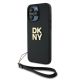 Etui DKNY Wrist Strap Stock Logo na iPhone 15 Pro Max - czarne