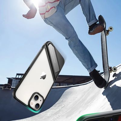 7. Ugreen Fusion Kickstand Case sztywne etui z żelową ramką i podstawką do iPhone 13 Pro czarny (90153)