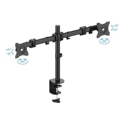 3. PureMounts PM-OFFICE-02 uchwyt / stojak do monitorów 68,6 cm (27") Biurko Czarny