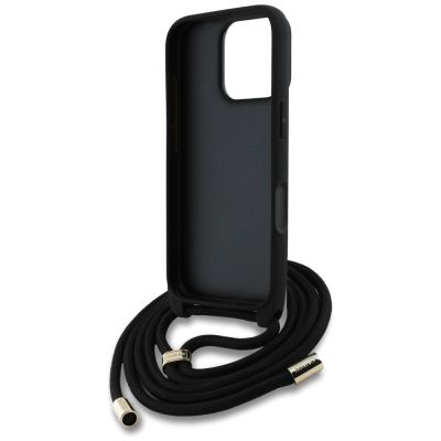 6. Etui Guess 4G Big Logo Cord Stap Crossbody do iPhone 16 Pro Max czarny