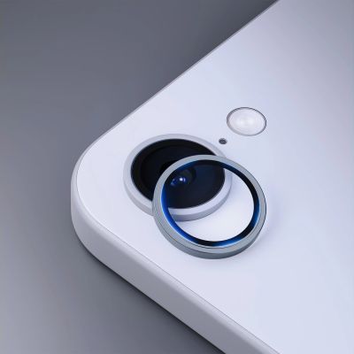 8. Szkło hartowane na obiektyw aparatu 3mk Lens Protection Pro do iPhone 16e - niebieskie