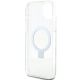 7. Etui Guess Ring Stand Script Glitter MagSafe na iPhone 15 Plus / 14 Plus 6.7" - przezroczyste