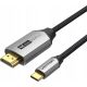 3. Kabel USB-C do HDMI Vention 4K@60Hz w oplocie 2m szary
