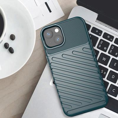 3. Thunder Case elastyczne pancerne etui pokrowiec iPhone 13 mini zielony
