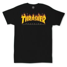 Koszulka męska Thrasher Flame Logo T-Shirt czarna - 110102/BK