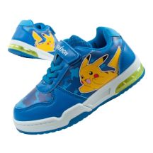 Leomil buty sportowe dziecięce sneakersy Pokemon lekkie na rzep LED niebieskie