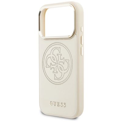 6. Etui Guess Perforated 4G MagSafe na iPhone 17 Pro Max - beżowe