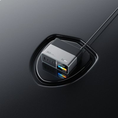 18. Stacja ładująca Cuktech TA3005U 300W 5w1 z wyświetlaczem cyfrowym - srebrna