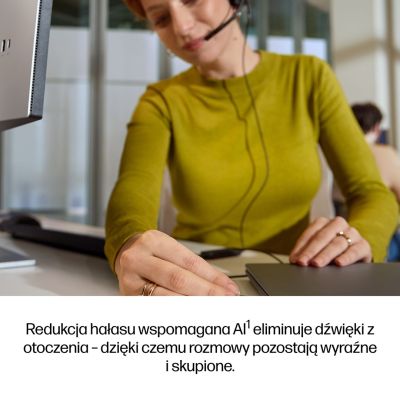 176. Słuchawki przewodowe HP Poly Mission 415 Monaural USB Wired Headset Classic