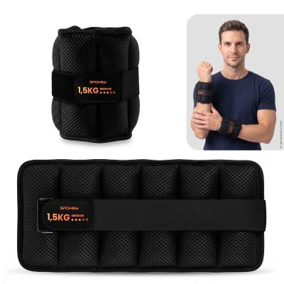 2. Zestaw 2 obciążeń na nadgarstki lub kostki Spokey ACTIVE FORM 1,5 kg