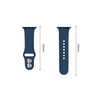 3. Pasek Tech-Protect Silicone na Apple Watch 44 / 45 / 46 / 49 mm - granatowy