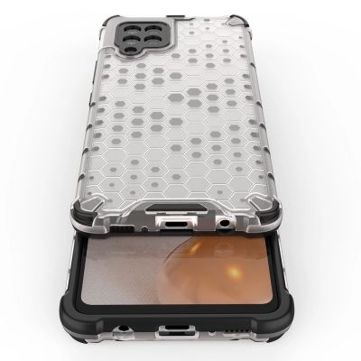 11. Honeycomb etui pancerny pokrowiec z żelową ramką Samsung Galaxy A42 5G zielony