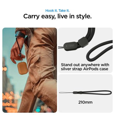 10. Etui Tech-Protect NaturalFit na AirPods Pro 3 - brązowe