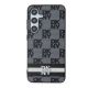 3. Etui DKNY Leather Checkered Mono Pattern & Printed Stripes na Samsung Galaxy S24 - czarne