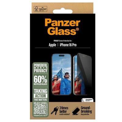 4. Szkło hartowane PanzerGlass Privacy Screen Protector Ultra-Wide Fit na iPhone 16 Pro