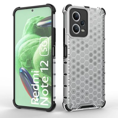 4. Honeycomb etui do Xiaomi Redmi Note 12 5G / Poco X5 5G pancerny hybrydowy pokrowiec czarne