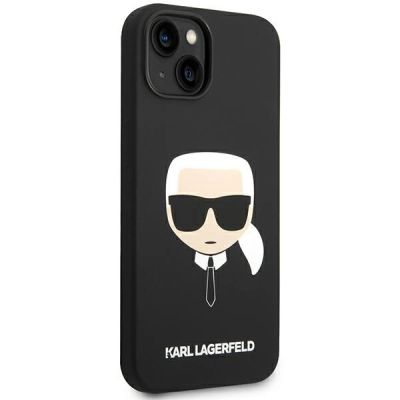 4. Etui Karl Lagerfeld Silicone Karl's Head MagSafe na iPhone 14 Plus - czarne