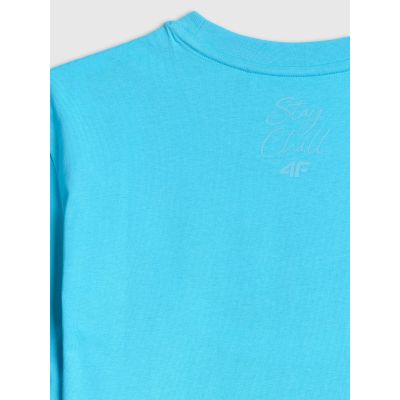 7. T-shirt regular z nadrukiem męski 4F 4FRSS26TTSHM4305-33S