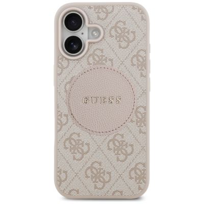 3. Etui Guess 4G Circle Classic Logo MagSafe na iPhone 17 - różowe