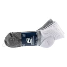 Skechers 3pk Mens Qtr Colorbloc Socks S118998-GRY Szare 43-46