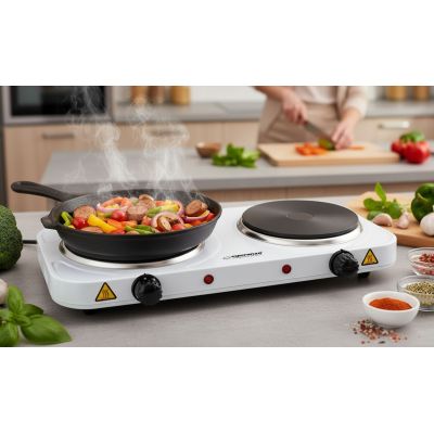 5. ESPERANZA KUCHENKA ELEKTRYCZNA YELLOWSTONE 1500W + 1000W EKH014W