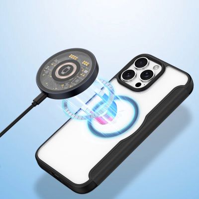 4. Etui Dux Ducis Skin X Pro na iPhone 16 Pro z MagSafe i klapką - czarne