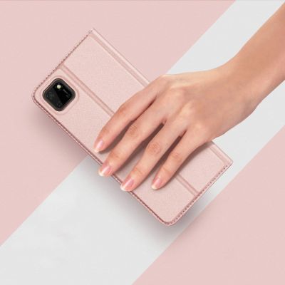 11. DUX DUCIS Skin Pro kabura etui pokrowiec z klapką Huawei Y5p różowy