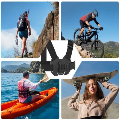 7. Szelki na klatkę piersiową Tech-Protect GA100 Chest Mount do GoPro / DJI - czarne