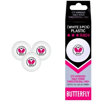 2. Piłeczki do tenisa stołowego Butterfly R40+ *** 3 szt S924903