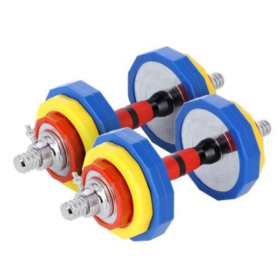 6. Kolorowe sztangielki z funkcją sztangi w walizce HMS SKC20 2 x 10 kg