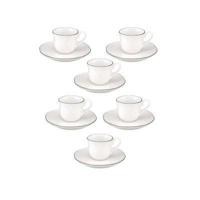 LA PORCELLANA BIANCA TERESA Zestaw 6 filiżanek z podstawką - 90 ml