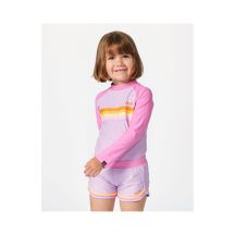 Lycra RIP CURL Rainbow Tide Ls Rash Vest-Girl różowy