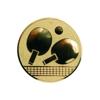 2. Wklejka aluminiowa złota - tenis stołowy