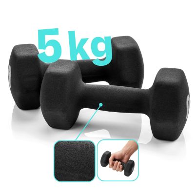 6. Zestaw hantli żeliwnych 2x5 kg Meteor