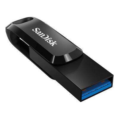 9. Pendrive SanDisk Ultra Dual GO SDDDC3-128G-G46 (128GB; USB 3.0, USB-C; kolor czarny)
