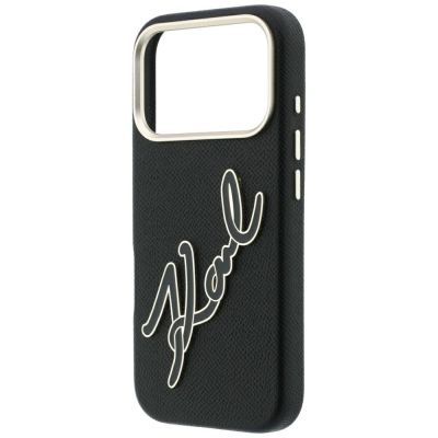 6. Etui Karl Lagerfeld Smooth Big Resin Signature Logo na iPhone 18 Pro / 17 Pro - czarne