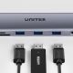 12. UNITEK D1113BGY01 huby i koncentratory 2 x USB 3.2 Gen 2 (3.1 Gen 2) Type-C 1000 Mbit/s Szary