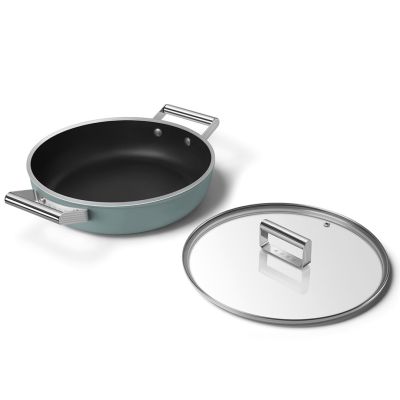 10. Smeg DPF2812EGM Pfanne, 28 cm, Keramik, Edelstahlgriffe, Smaragdgr?n